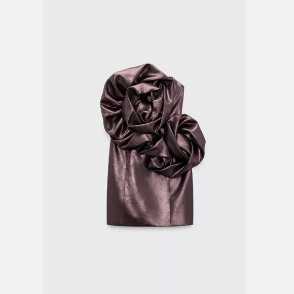 Zara fav blogger flowers voluminous dress Size M NEW WITH TAG! - Picture 14 of 15